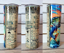 Load image into Gallery viewer, Fishing Knowledge Map & Fish Tumbler w/ Lid & Straw