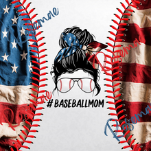 Load image into Gallery viewer, baseball mom tumbler full view
