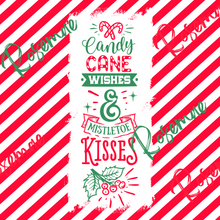 Load image into Gallery viewer, Candy Cane Wishes & Mistletoe Kisses Style Tumbler w/ Lid & Straw