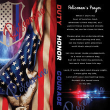 Load image into Gallery viewer, A Policemans Prayer Thin Blue Line Flag Tumbler w/ Lid & Straw