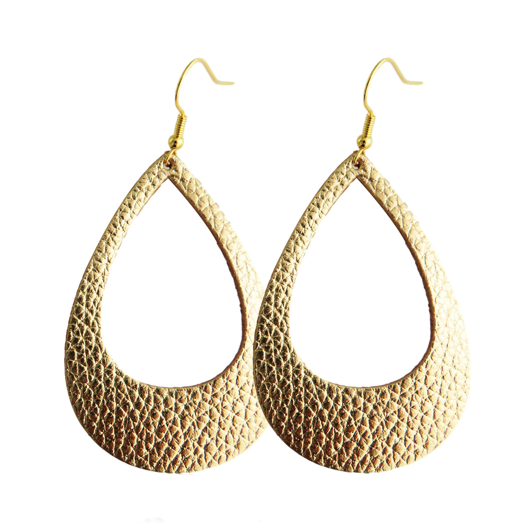 Golden Girl Open Tear Drop Classic Earrings