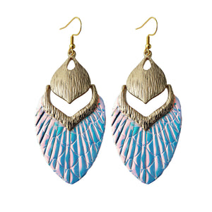 Golden Mermaid Textured Style Earrings
