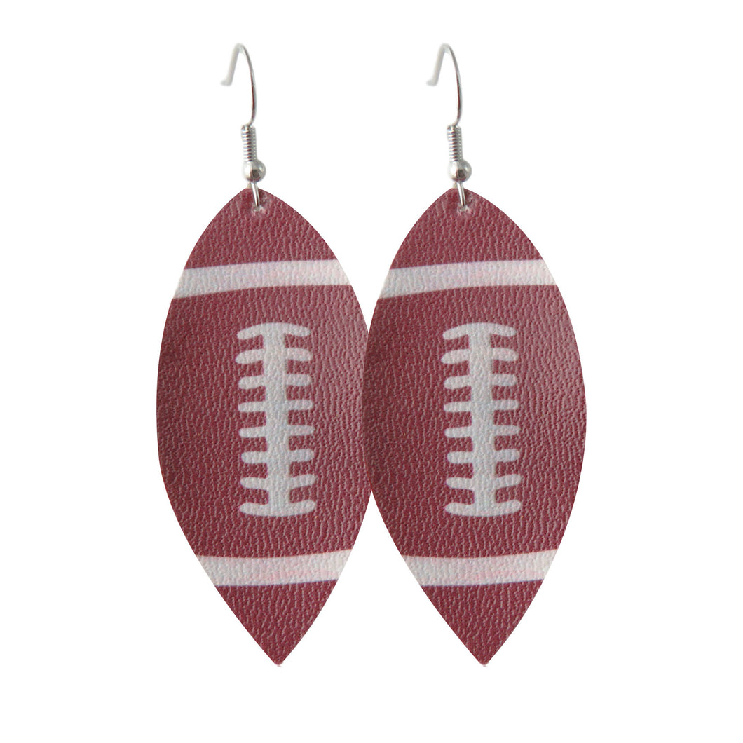 Football Tear Drop Dangle Earrings