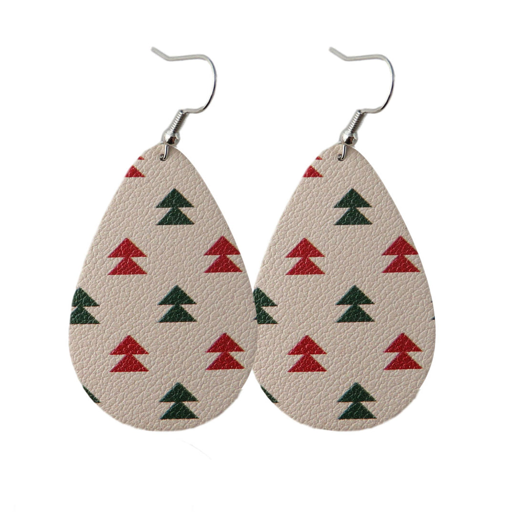 Red & Green Christmas Tear Drop Earrings