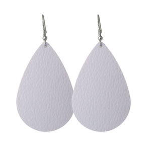 White Tear Drop Classic Earrings