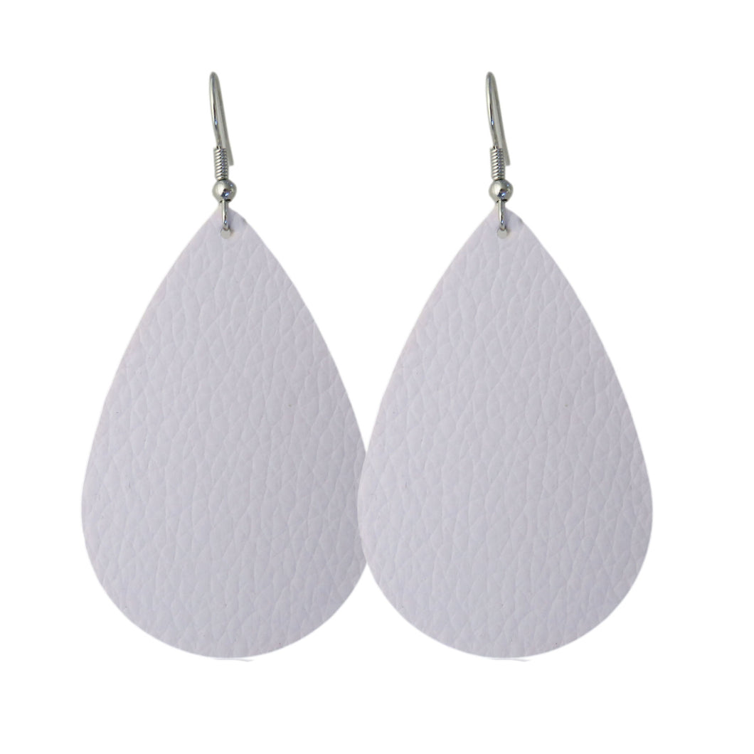 White Tear Drop Classic Earrings