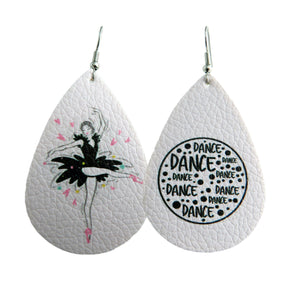 White Tear Drop with Dancer & Dance Circle