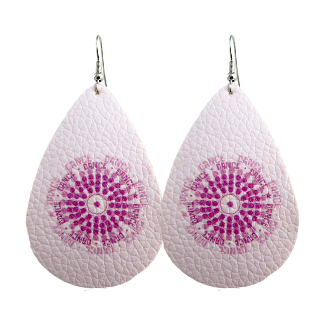 White Tear Drop with Purple Dance Bloom