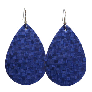 Navy Blue Tear Drop Classic Earrings