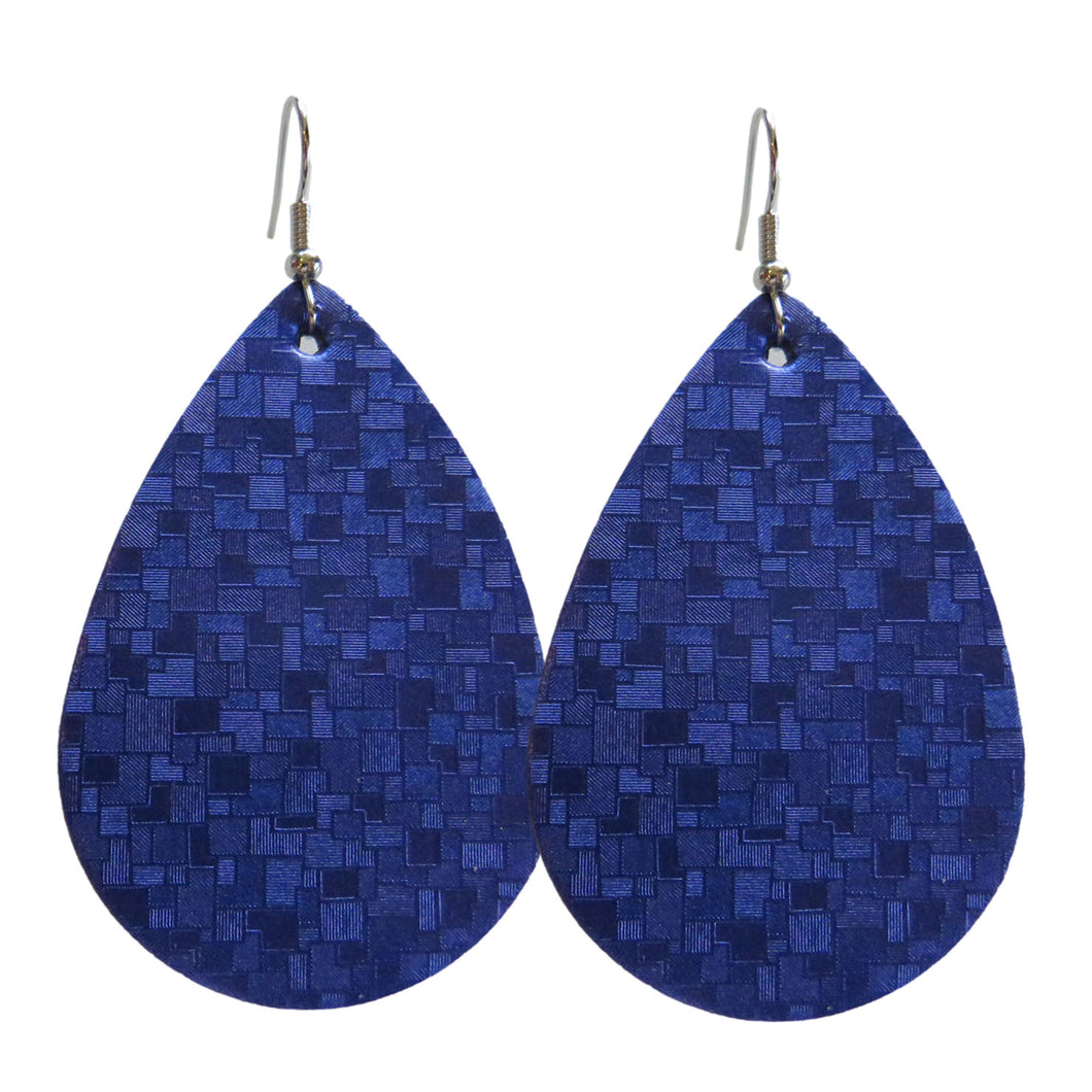 Navy Blue Tear Drop Classic Earrings