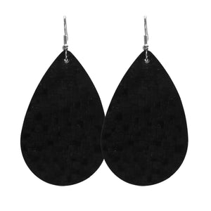 Black Tear Drop Classic Earrings